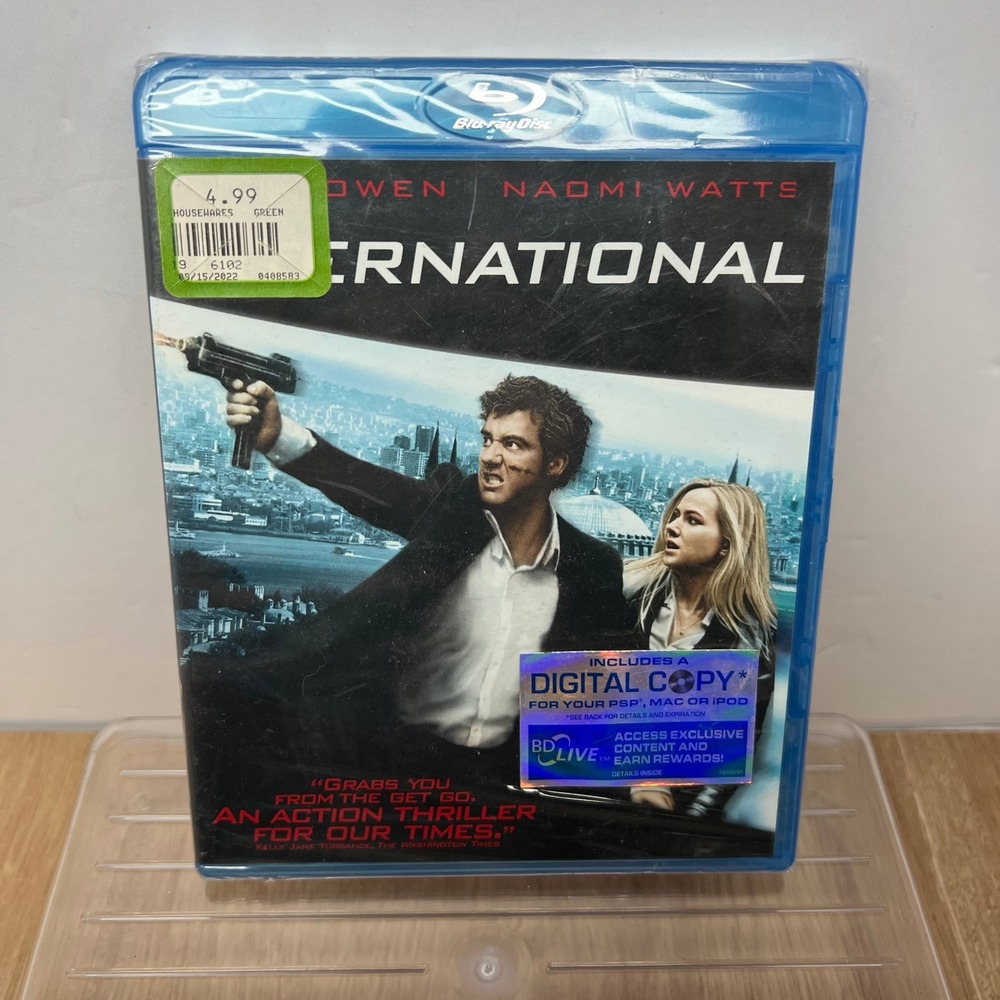 The International Blu-ray Clive Owen Naomi Watts Action Thriller New Sealed Spy
